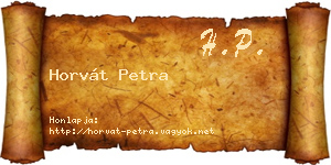 Horvát Petra névjegykártya