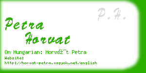 petra horvat business card